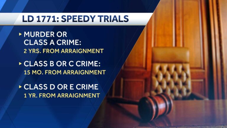 Speedy Trials Must Have Deadlines: Maine Passes Law to End Unjust Delays